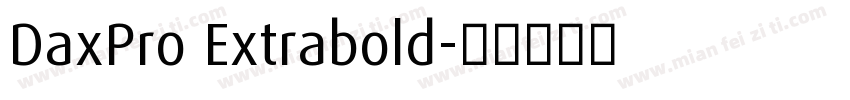 DaxPro Extrabold字体转换
